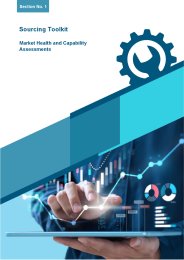 Sourcing toolkit - market health and capability assessments. Version 2.0