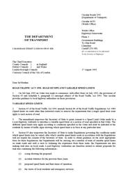 Road traffic act 1991: Road humps and variable speed limits