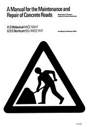 Manual for the maintenance and repair of concrete roads