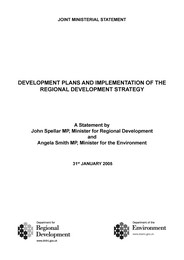 Joint ministerial statement - development plans and implementation of the regional development strategy