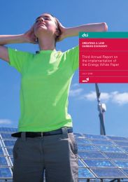 Creating a low carbon economy - third annual report on the implementation of the Energy White Paper