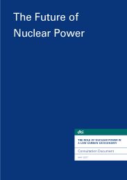 Future of nuclear power - the role of nuclear power in a low carbon UK economy: consultation document