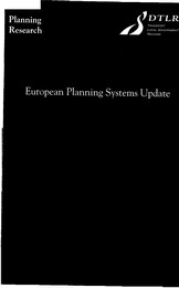 European planning systems update