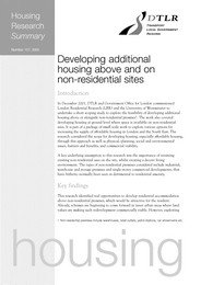 Developing additional housing above and on non-residential sites