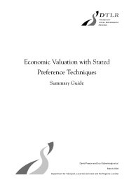 Economic valuation with stated preference techniques - summary guide