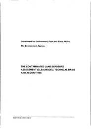 Contaminated land exposure assessment (CLEA) model: technical basis and algorithms (includes errata) (Withdrawn)