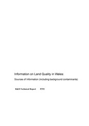 Information on land quality in Wales: Sources of information (including background contaminants)
