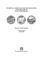 Technical aspects of site investigation. Volume II (of II) Text supplements