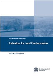 Indicators for land contamination