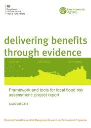 Framework and tools for local flood risk assessment: project report