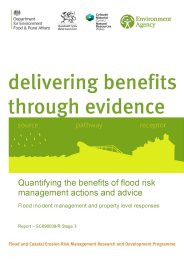 Quantifying the benefits of flood risk management actions and advice - flood incident management and property level response