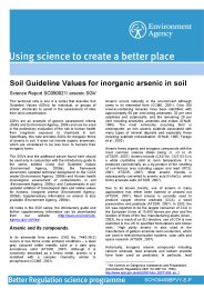 Soil guideline values for inorganic arsenic in soil