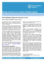 Soil guideline values for mercury in soil