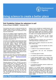 Soil guideline values for selenium in soil