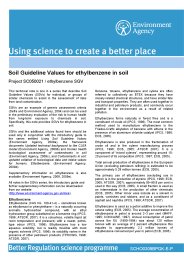 Soil guideline values for ethylbenzene in soil