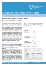 Soil guideline values for xylene in soil