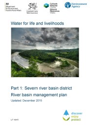 Water for life and livelihoods - part 1: Severn river basin district. River basin management plan - updated December 2015