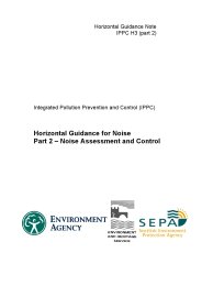 Integrated Pollution Prevention and Control (IPPC). Horizontal guidance for noise. Part 2 - noise assessment and control. Version 3