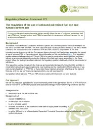 Regulation of the use of unbound pulverised fuel ash and furnace bottom ash