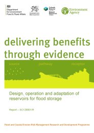 Design, operation and adaptation of reservoirs for flood storage