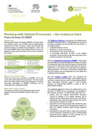 Working with natural processes - the evidence base