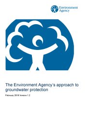 Environment Agency's approach to groundwater protection