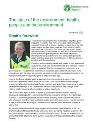 State of the environment: health, people and the environment