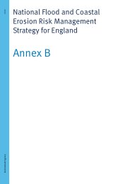 National flood and coastal erosion risk management strategy for England. Annex B
