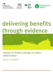 Impact of climate change on asset deterioration