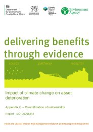Impact of climate change on asset deterioration. Appendix C - quantification of vulnerability