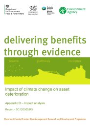Impact of climate change on asset deterioration. Appendix D - impact analysis