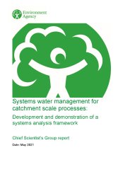 Systems water management for catchment scale processes: development and demonstration of a systems analysis framework. Chief Scientist's Group report