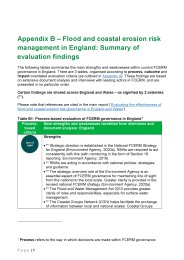 Evaluating the effectiveness of flood and coastal erosion risk governance in England and Wales. Appendix B - flood and coastal erosion risk management in England: summary of evaluation findings