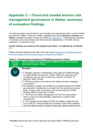 Evaluating the effectiveness of flood and coastal erosion risk governance in England and Wales. Appendix C - flood and coastal erosion risk management governance in Wales: summary of evaluation findings