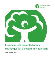 European site protected areas: challenges for the water environment