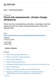 Flood risk assessments: climate change allowances
