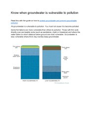 Know when groundwater is vulnerable to pollution