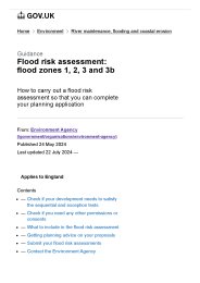 Flood risk assessment: flood zones 1, 2, 3 and 3b