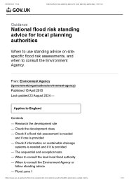 National flood risk standing advice for local planning authorities