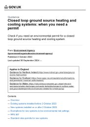 Closed loop ground source heating and cooling systems: when you need a permit