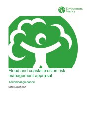 Flood and coastal erosion risk management appraisal. Technical guidance