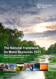 National framework for water resources 2025. Water for growth, water for nature, water for a resilient future. Summary document