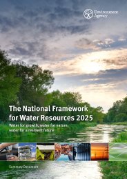 National framework for water resources 2025. Water for growth, water for nature, water for a resilient future. Summary document