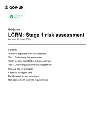 LCRM: stage 1 risk assessment