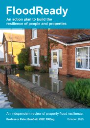 FloodReady. An action plan to build the resilience of people and properties. An independent review of property flood resilience