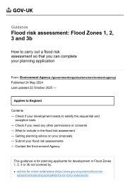 Flood risk assessment: flood zones 1, 2, 3 and 3b