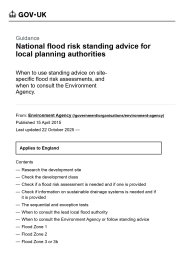 National flood risk standing advice for local planning authorities