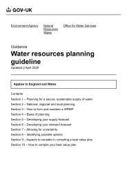 Water resources planning guideline