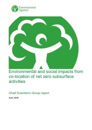 Environmental and social impacts from co-location of net zero subsurface activities