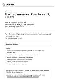 Flood risk assessment: flood zones 1, 2, 3 and 3b